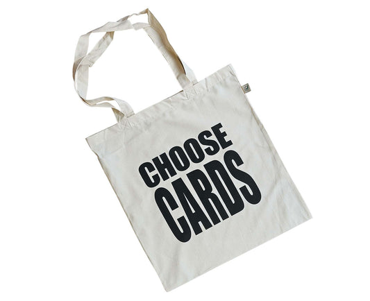 'Choose Cards' Screenprinted Tote Bag