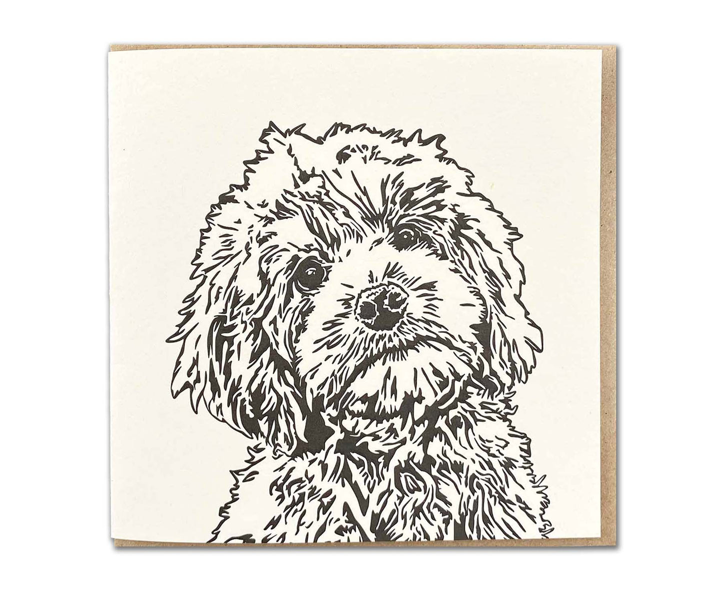 Cockapoo Big Dog Letterpress card