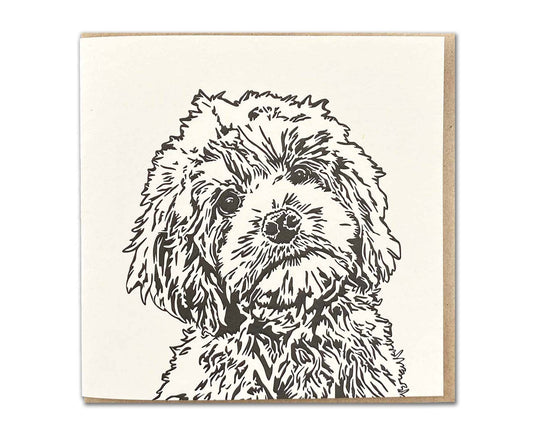 Cockapoo Big Dog Letterpress card