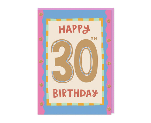 Happy 30th Birthday Gold Foiled Birthday Card
