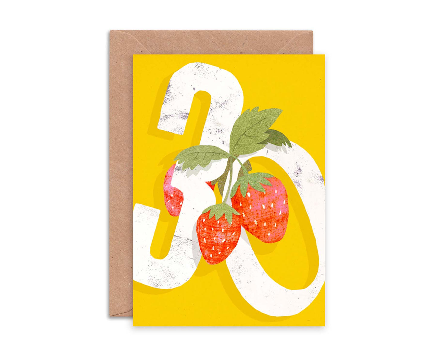 Strawberry Collage 30th Birthday Card