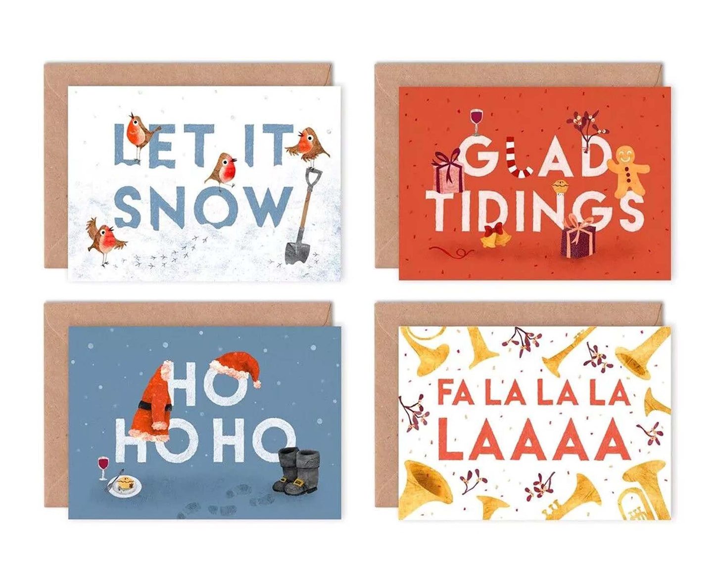 Christmas Quotes Pack of 8 Christmas Cards