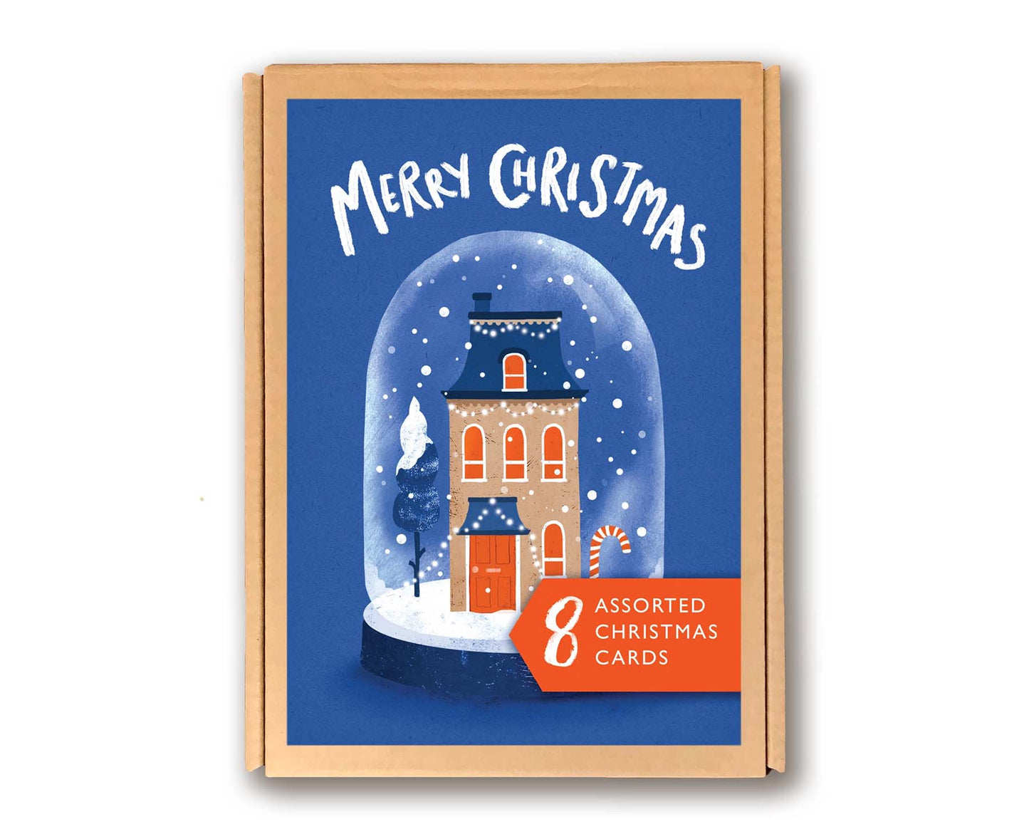Christmas Snow Globes Pack of 8 Christmas Cards
