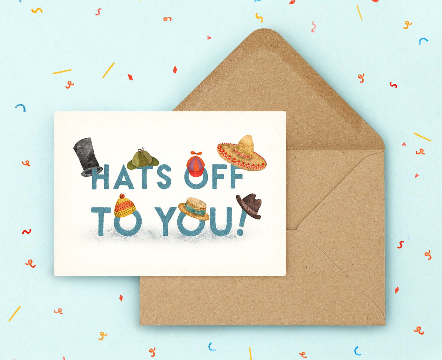 Hats Off To You Congratulations Card