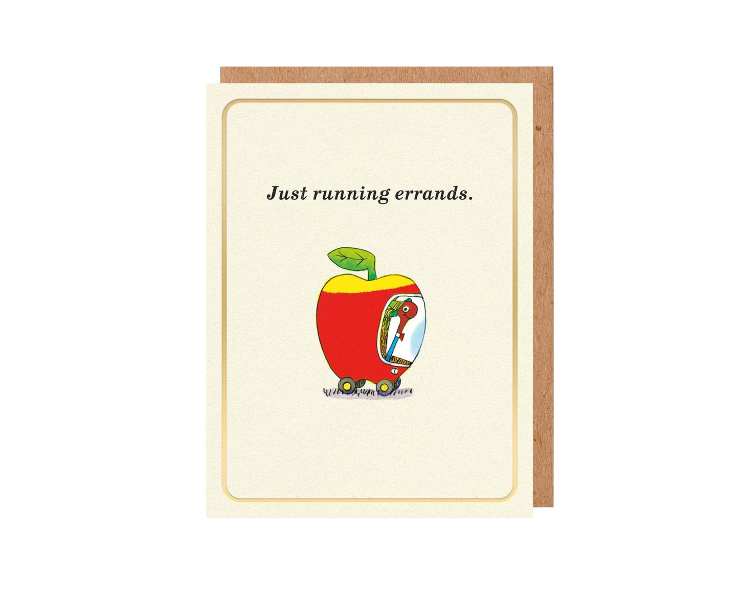 Running Errands Richard Scarry Gold Foiled Mini Card