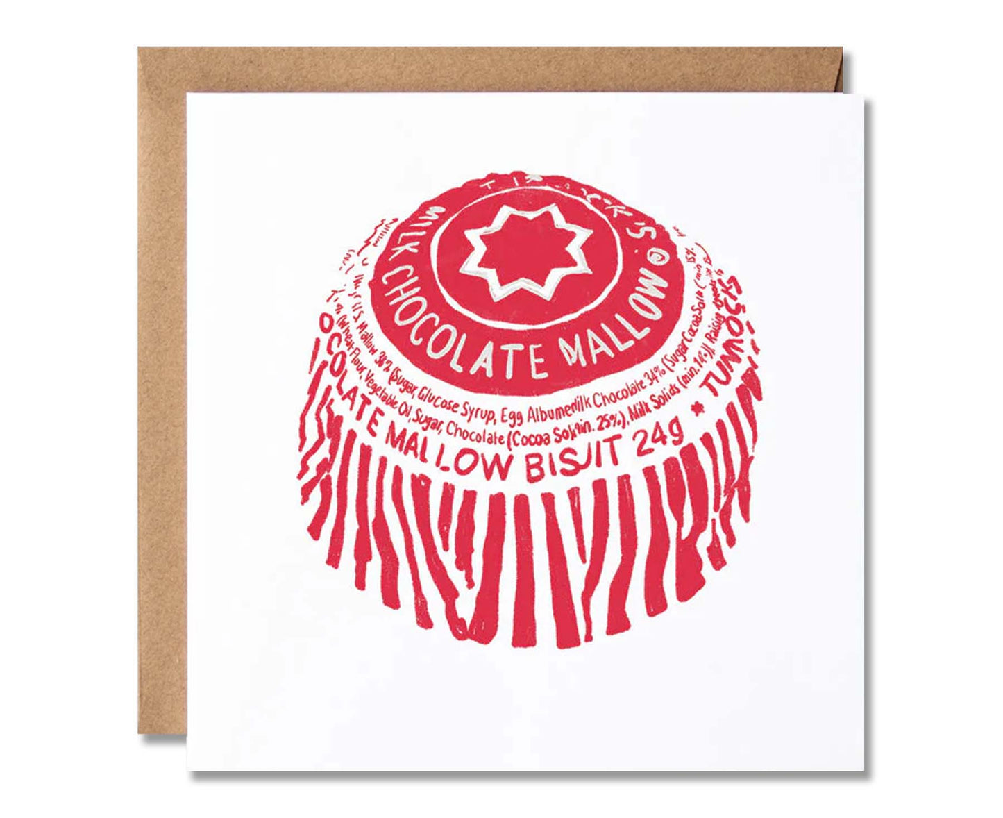 Tunnocks Teacake Illustrated Card