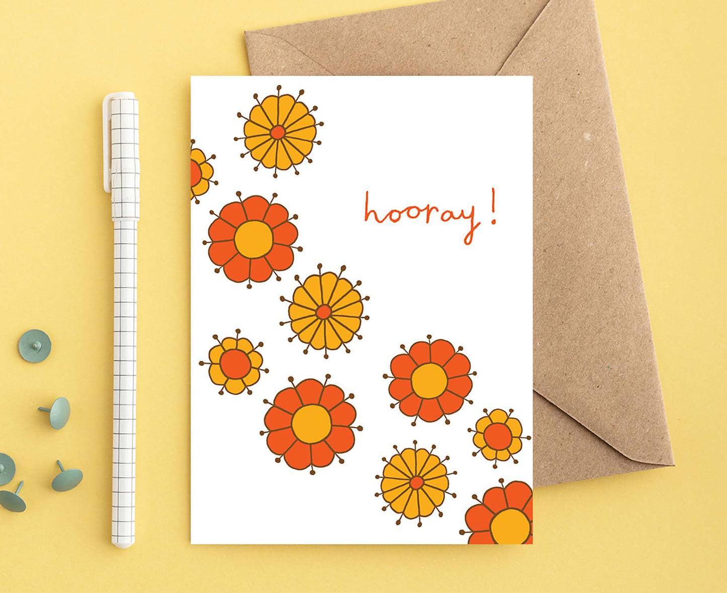 Hooray! Floral Congratulations / Birthday Card