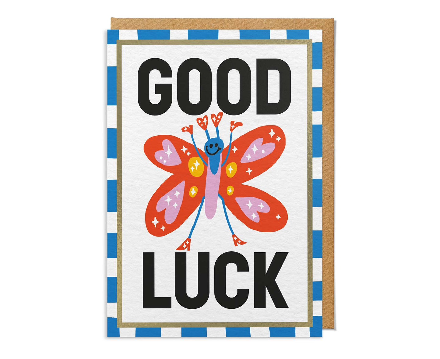 Butterfly Foiled Good Luck Card