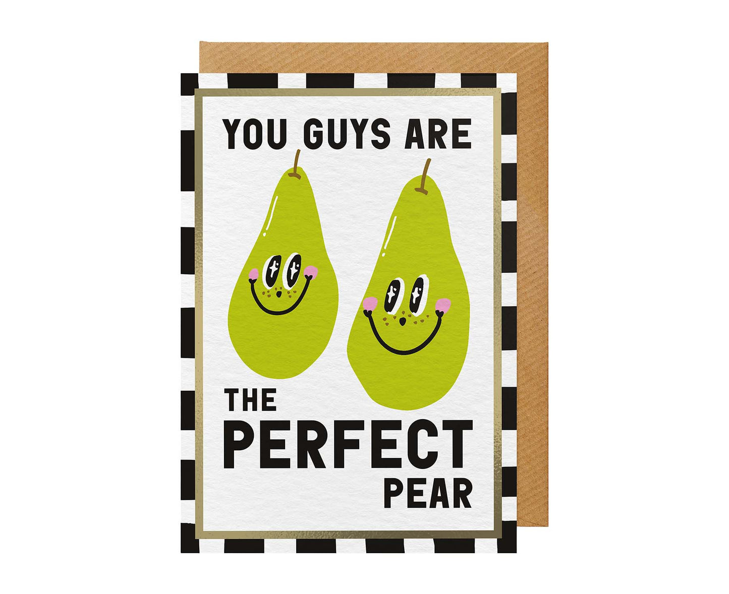 Perfect Pear Foiled Anniversary / Wedding Card