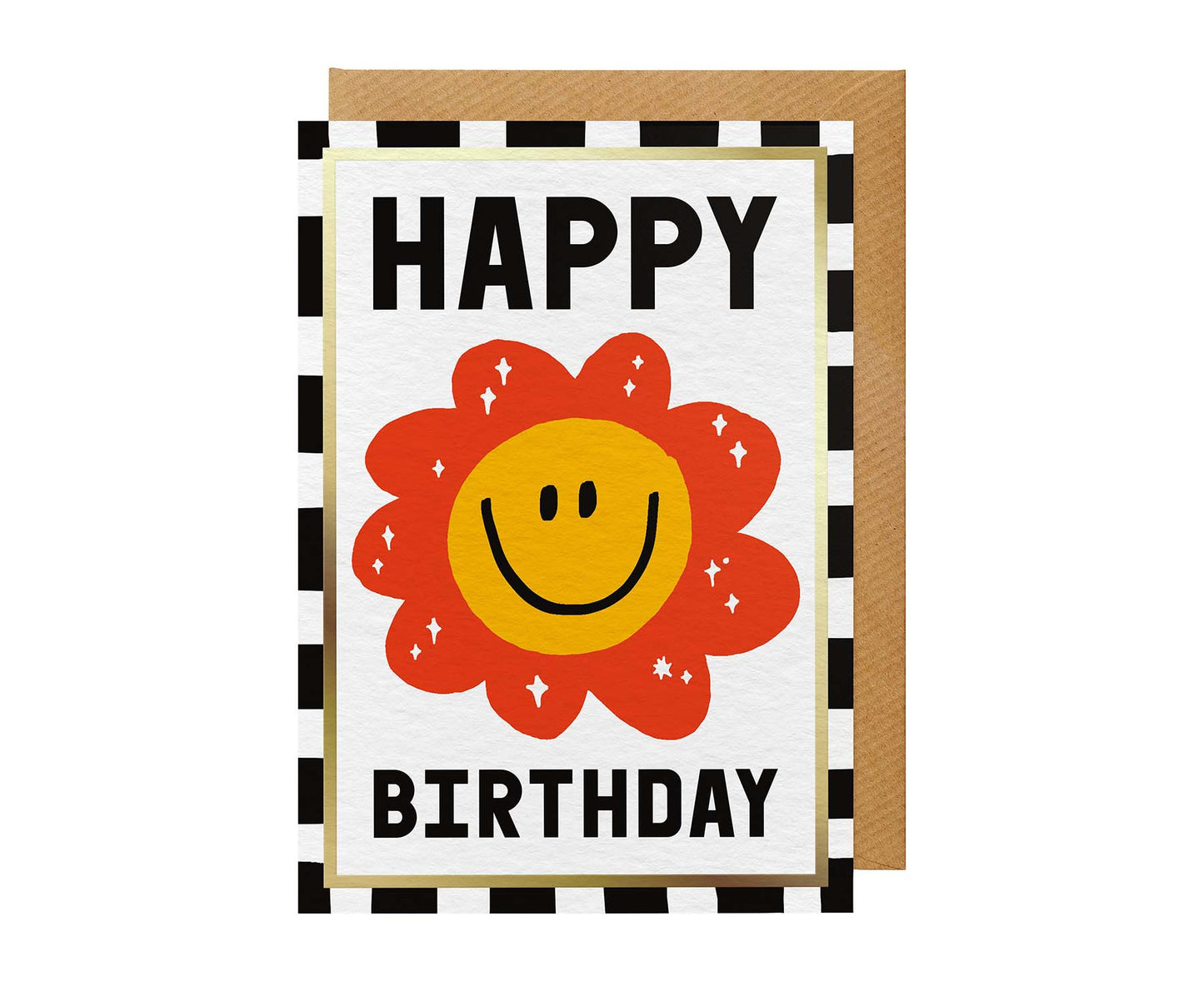 Happy Birthday Smiling Flower Birthday Card
