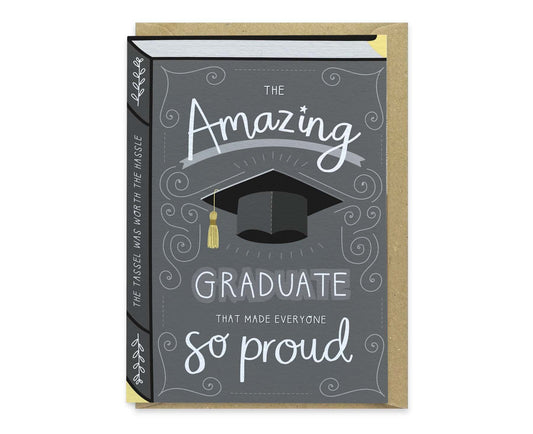 Amazing Graduate Book Graduation Congratulations Card