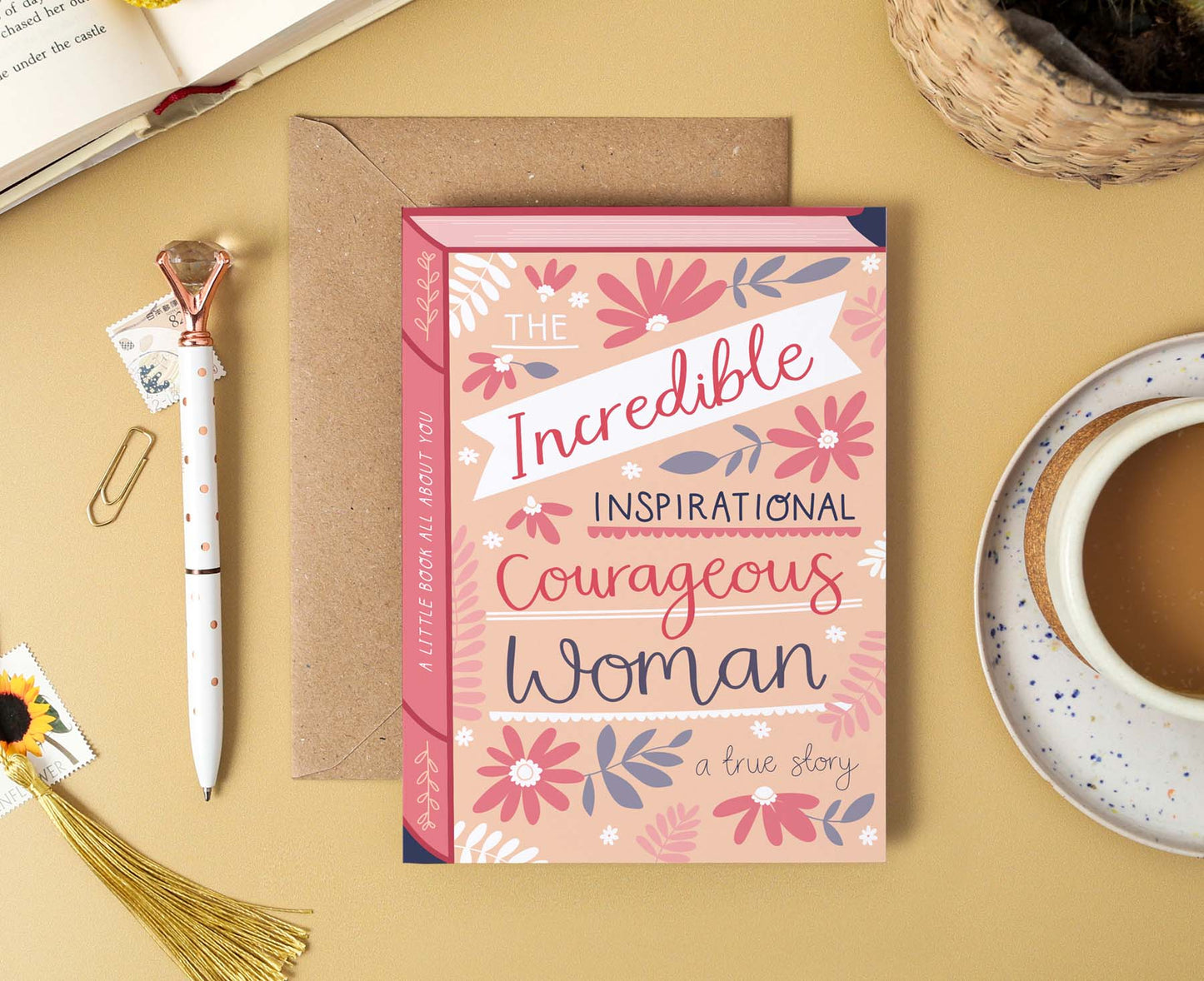 Incredible Inspirational Courageous Woman Book Card