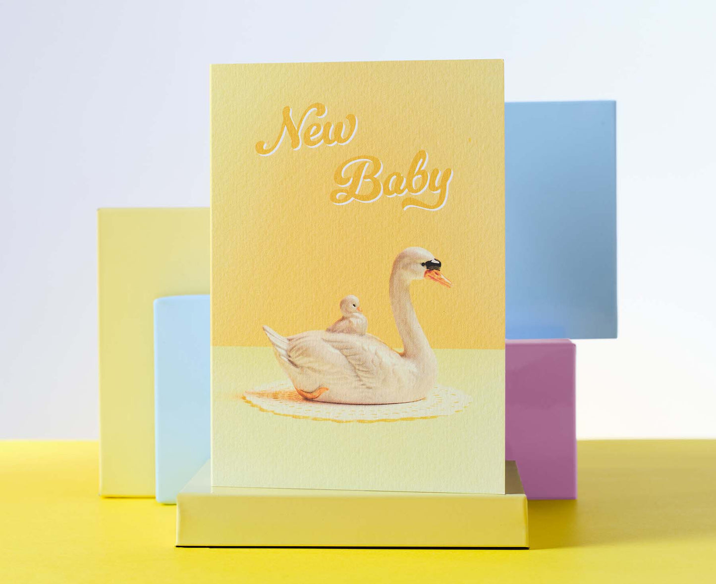 Swan Ornament New Baby Card