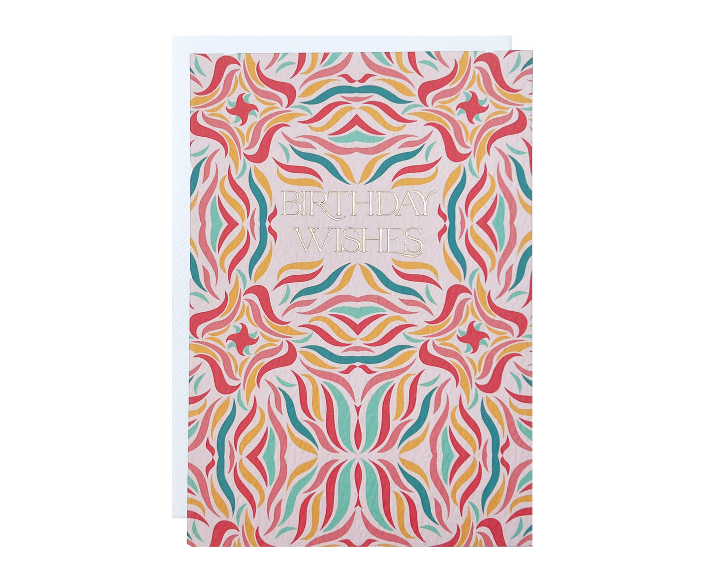 Foiled Birthday Wishes Birthday Card in Tutti-Frutti Swishes