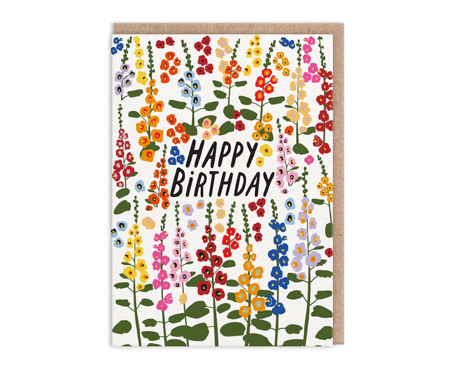 Foxgloves Happy Birthday Card