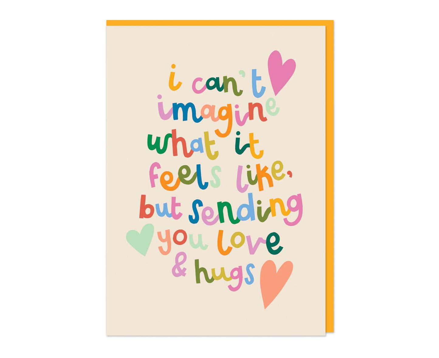 I Can't Imagine What It Feels Like embossed card