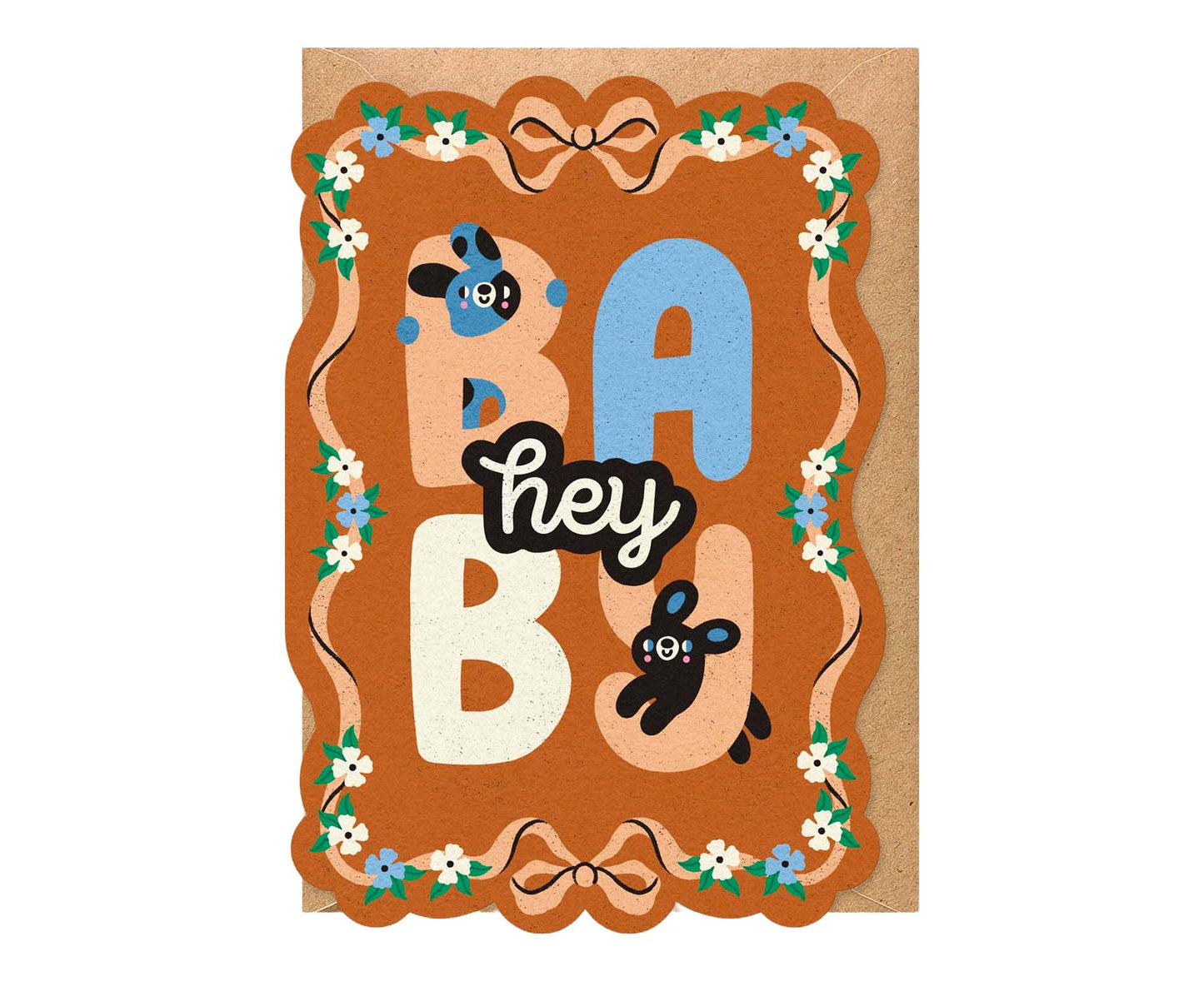 Hey Baby Little Bunnies New Baby Card