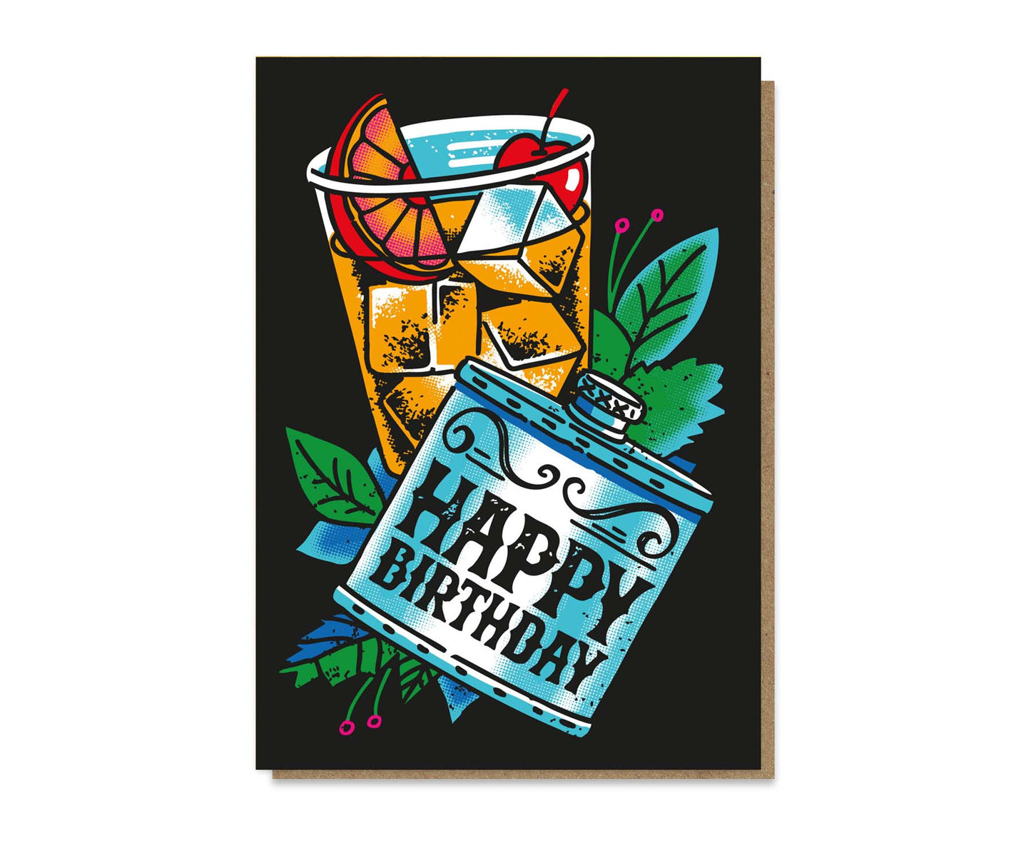 Whisky Tattoo Birthday Card