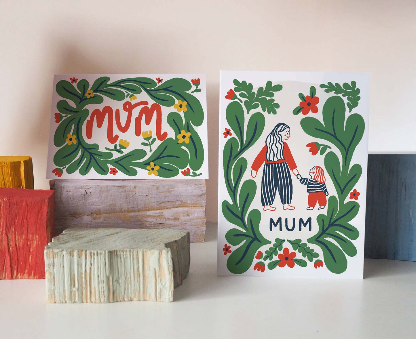 Mother & Child Floral Mother's Day Card