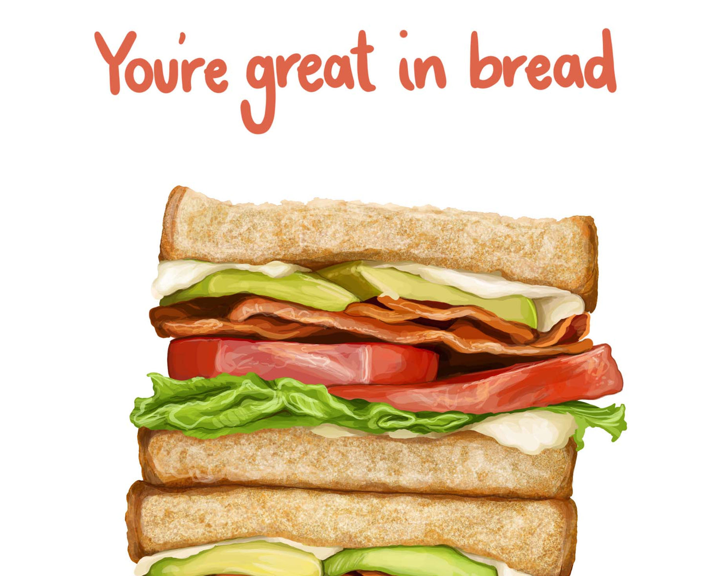 You're Great In Bread Valentine's Card
