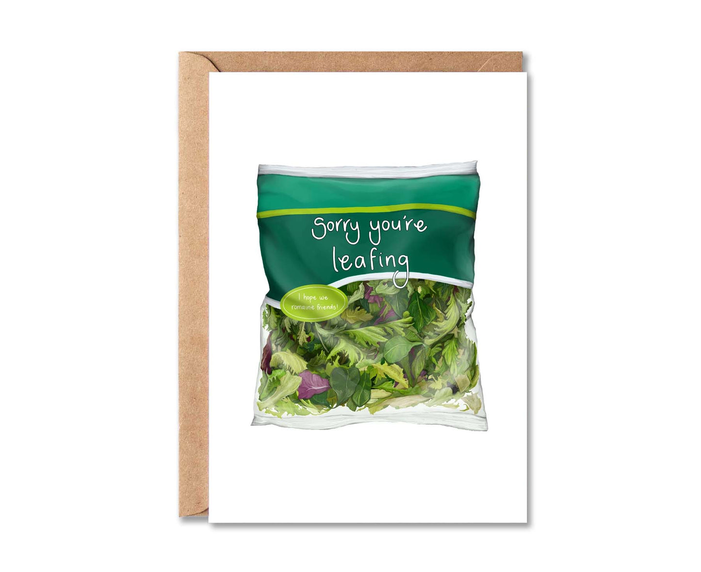 Sorry You're Leafing Lettuce Leaving Card