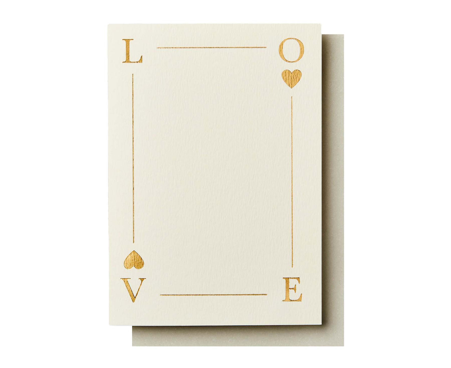 Gold Foiled Playing Card Design Love Card
