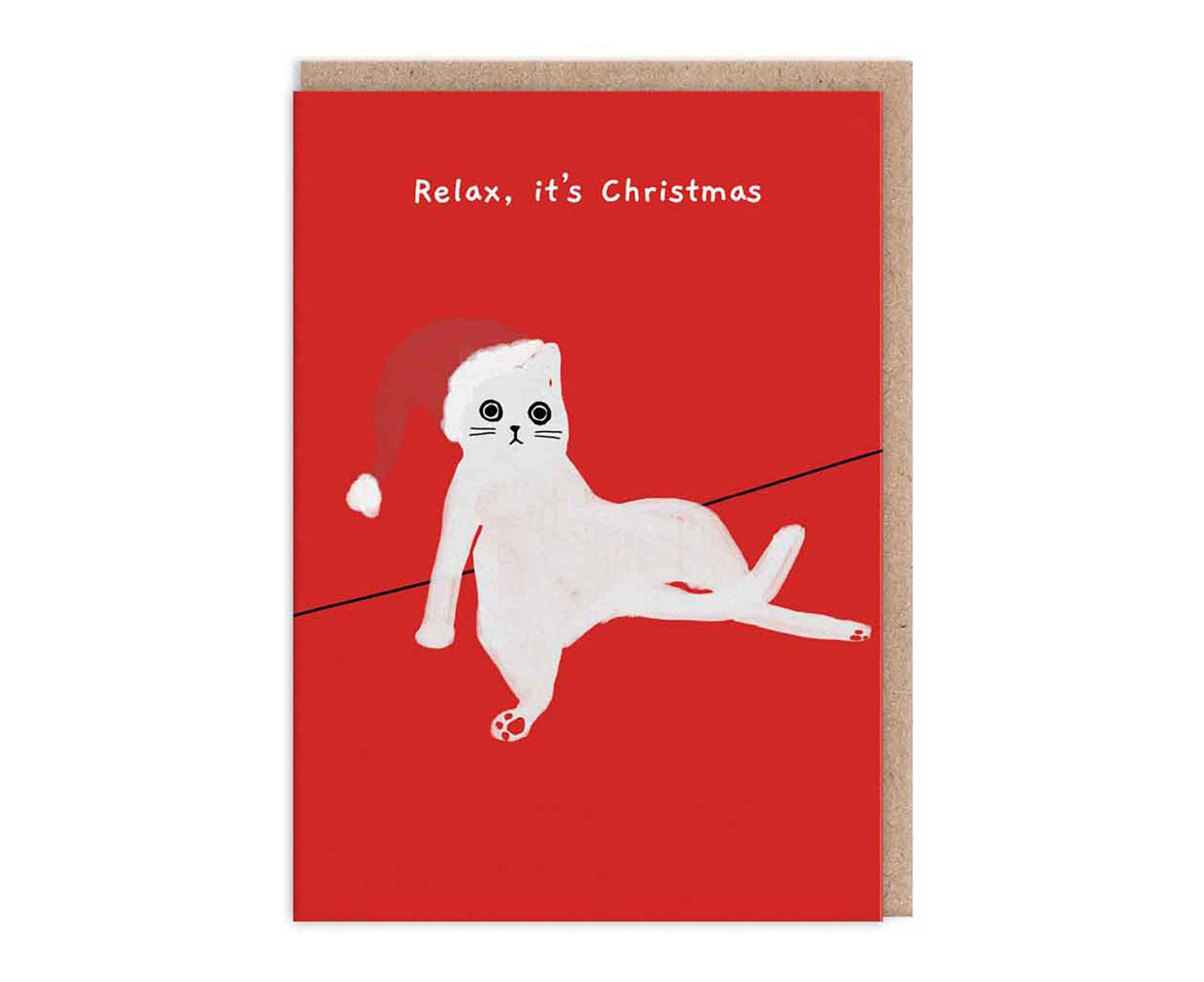 Relax It's Christmas Cat Christmas Card
