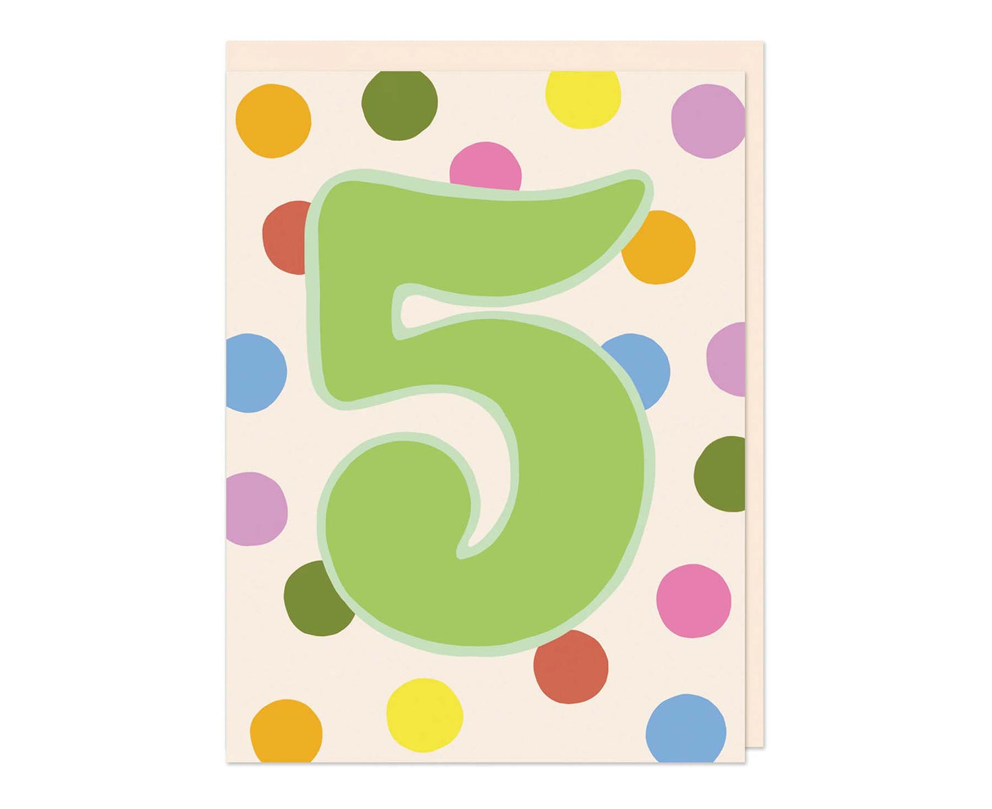 Spotty 5 embossed mini 5th Birthday Card