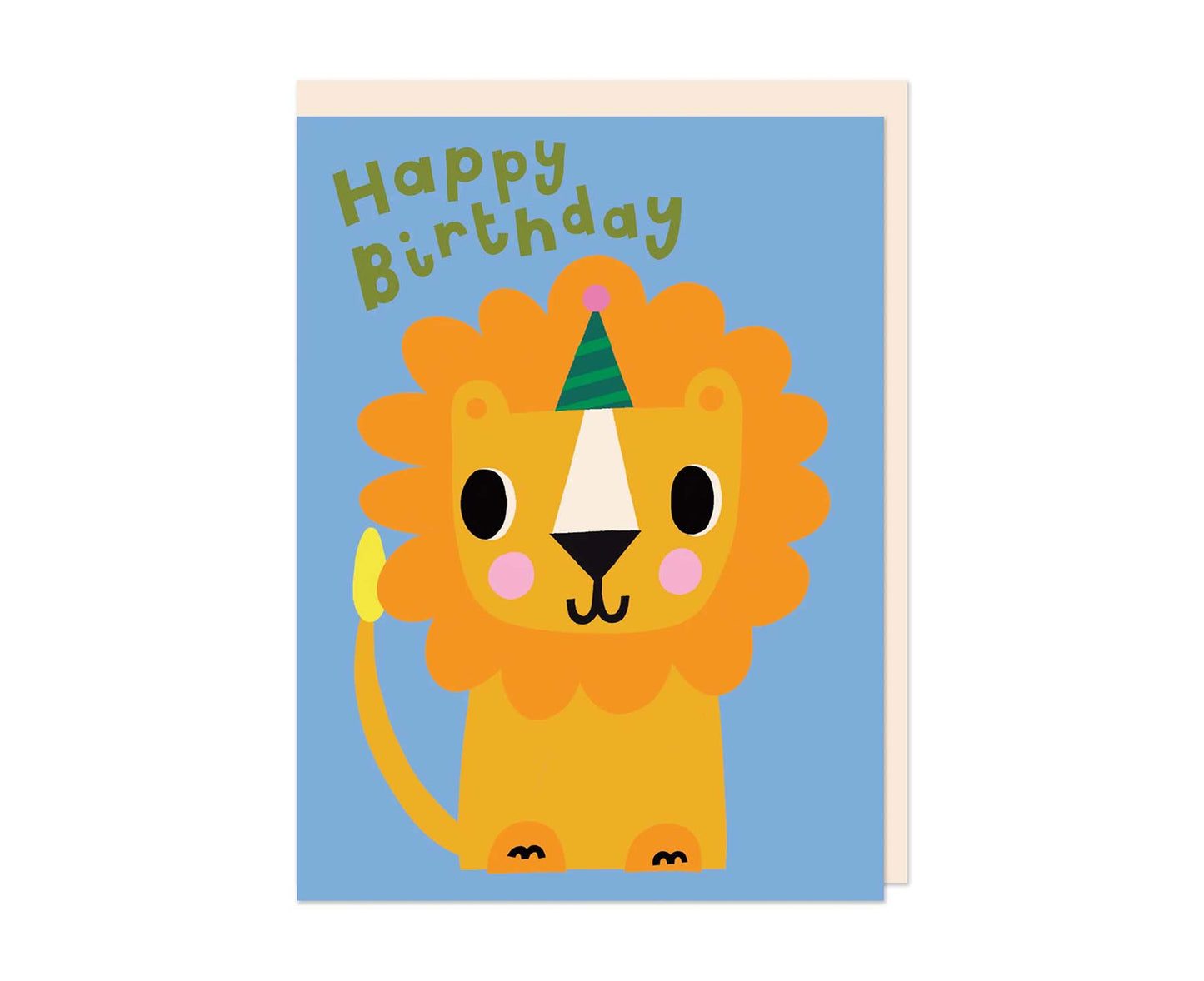 Lion embossed mini kids birthday card