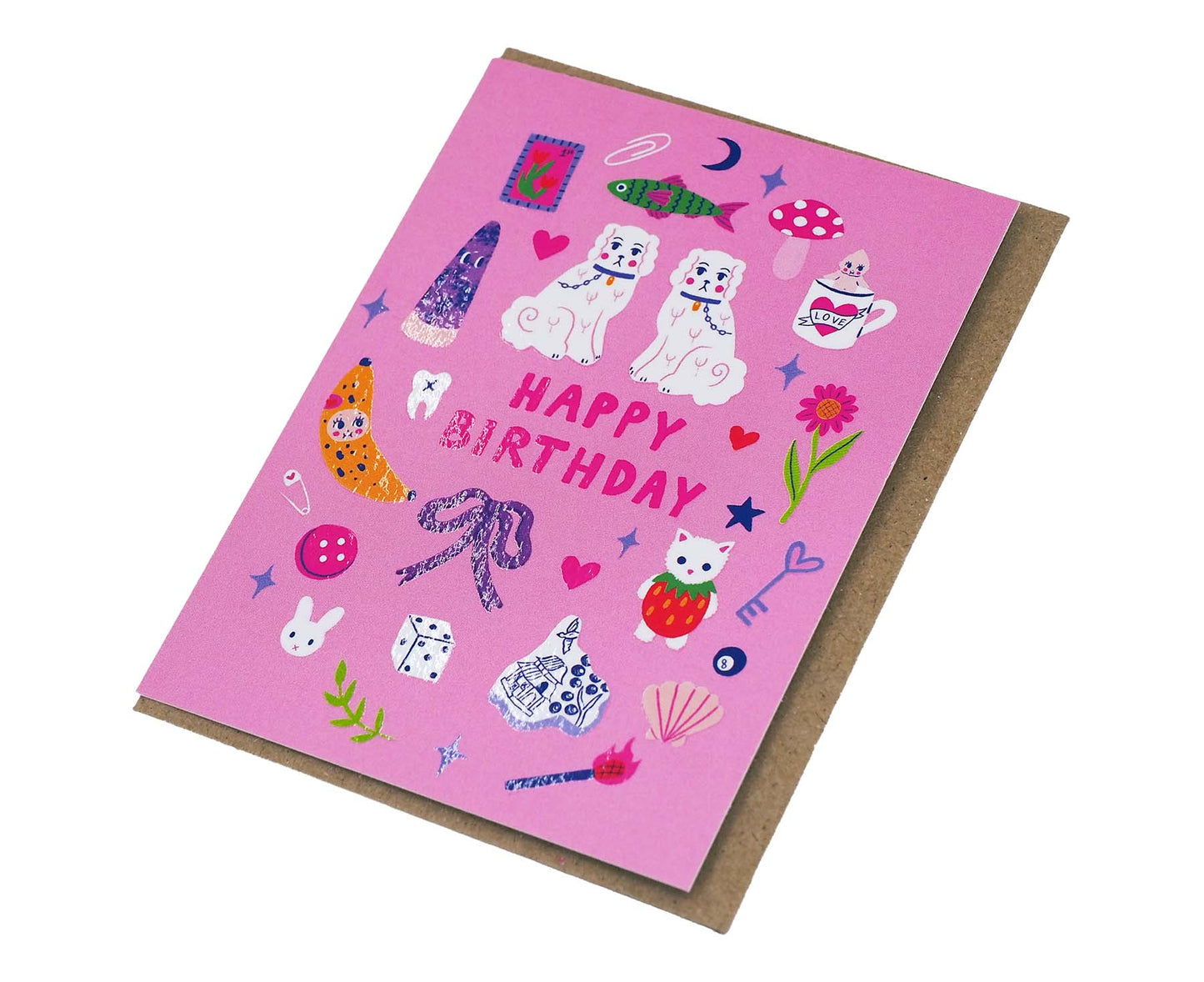 Birthday Trinkets Kitsch mini Birthday card