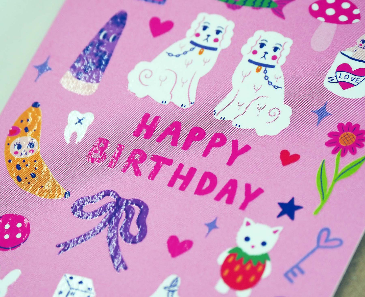 Birthday Trinkets Kitsch mini Birthday card