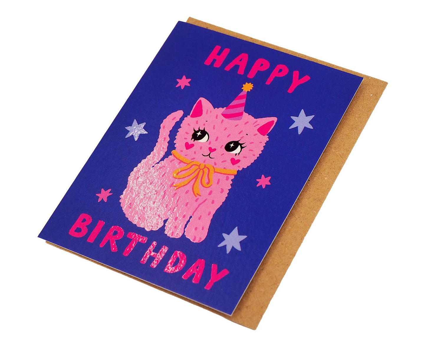 Cute Birthday Cat mini Birthday card