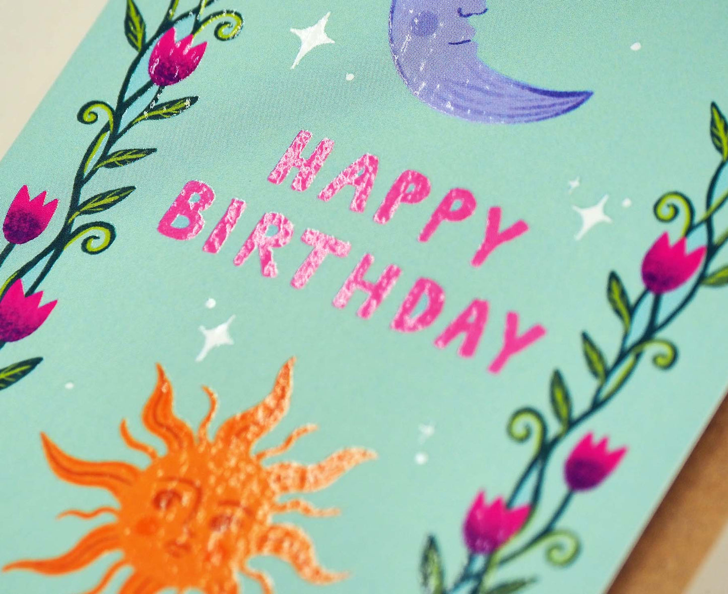 Sun and Moon mini Birthday card