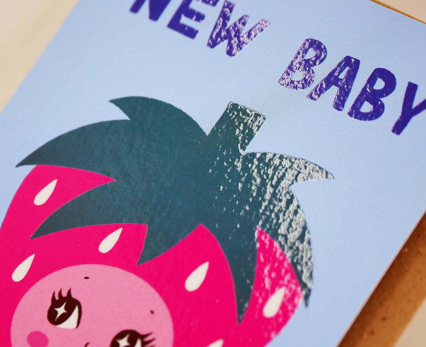 Cute Strawberry New Baby mini card