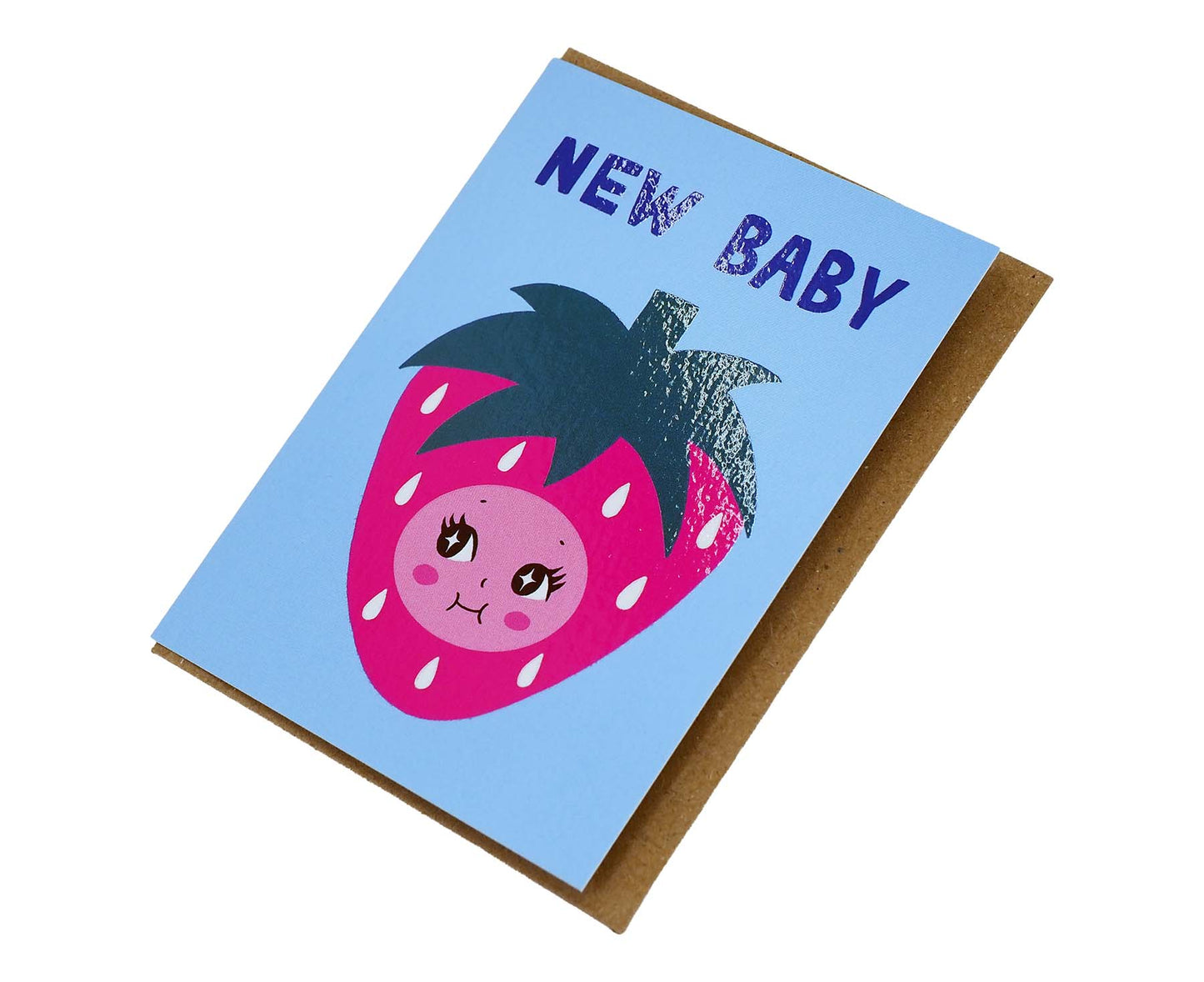 Cute Strawberry New Baby mini card