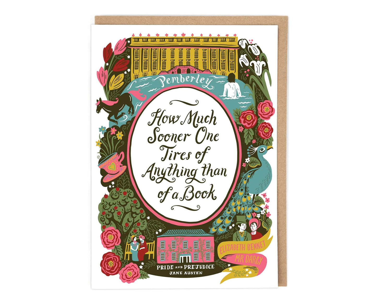 Pride & Prejudice illustrated card