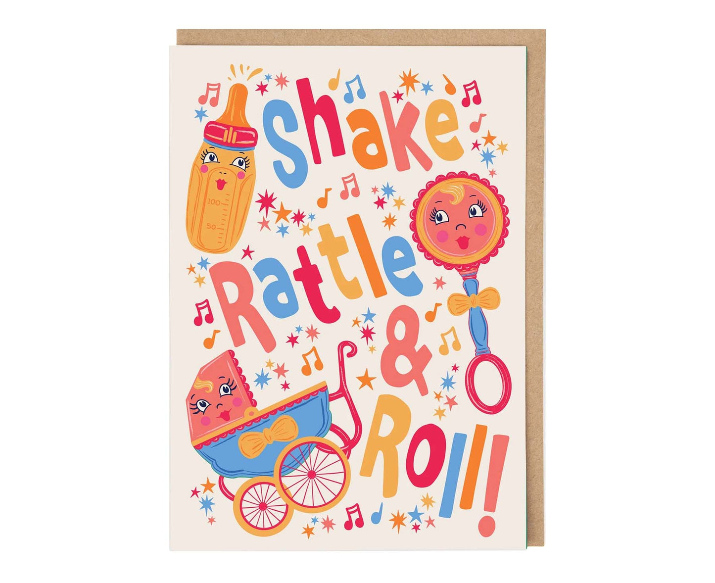 Shake Rattle & Roll New Baby Card