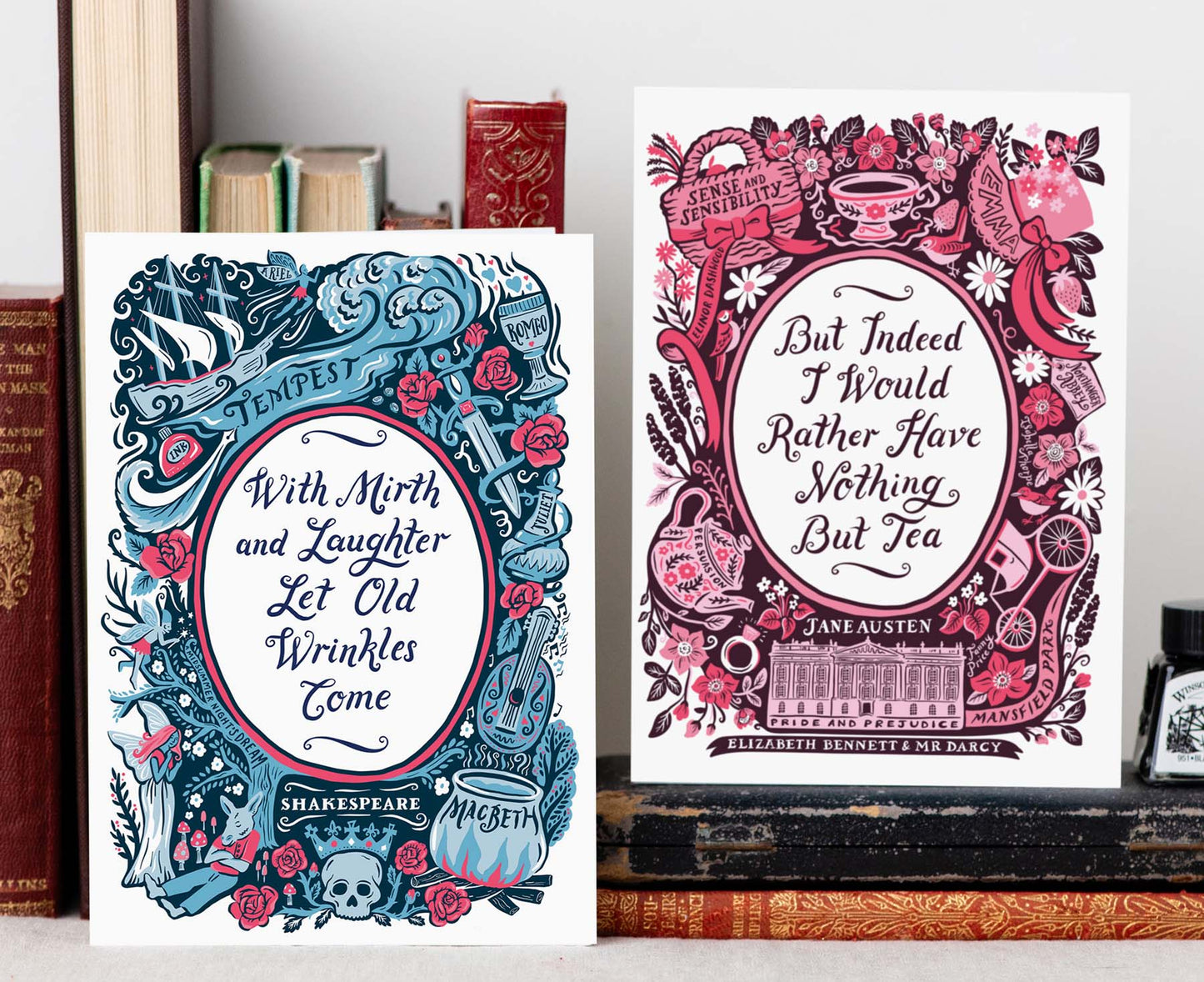 Shakespeare illustrated birthday card