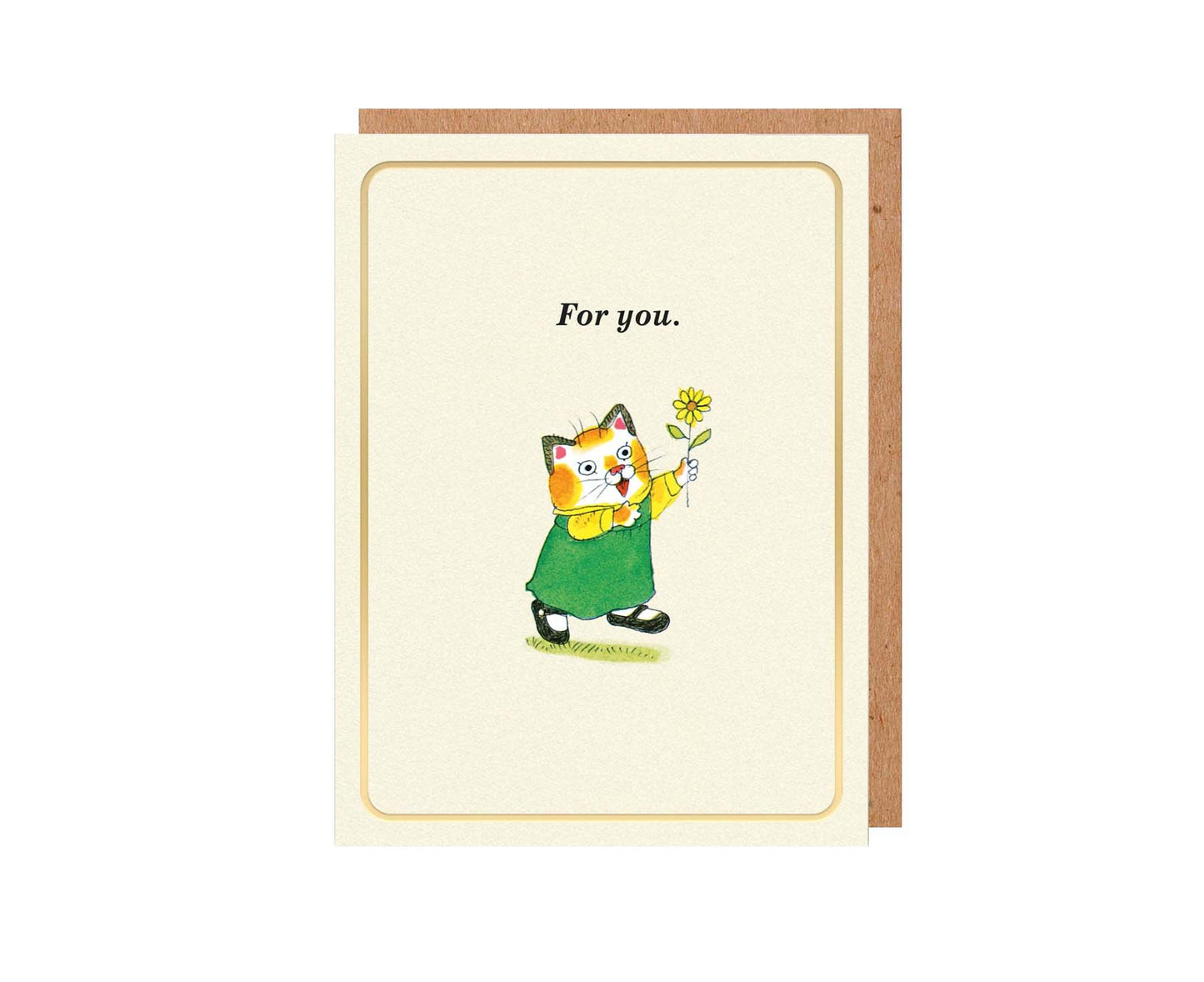 For You Richard Scarry Gold Foiled Mini Card
