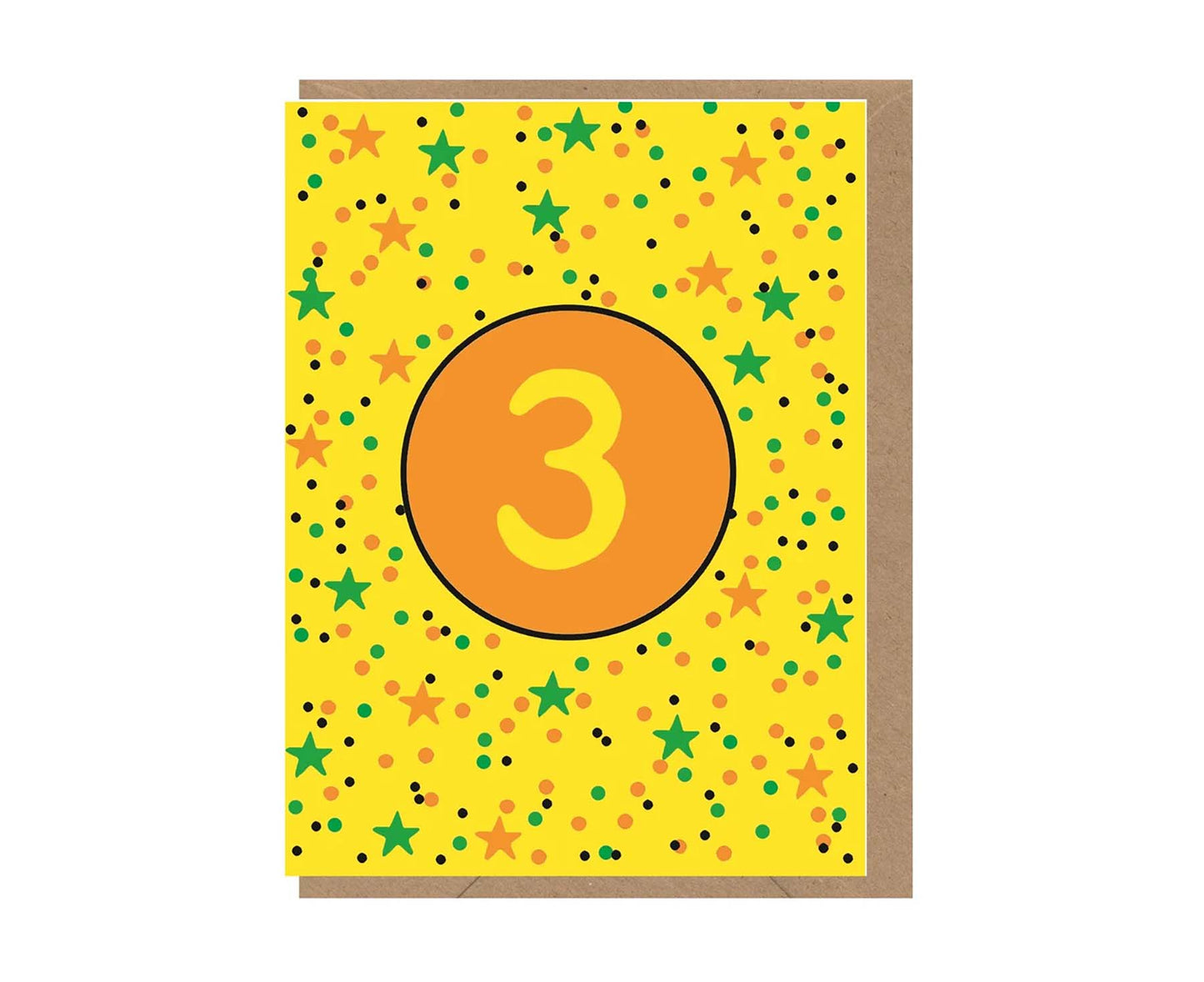 3rd Birthday Neon embossed mini card