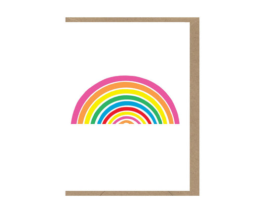 Rainbow embossed mini card