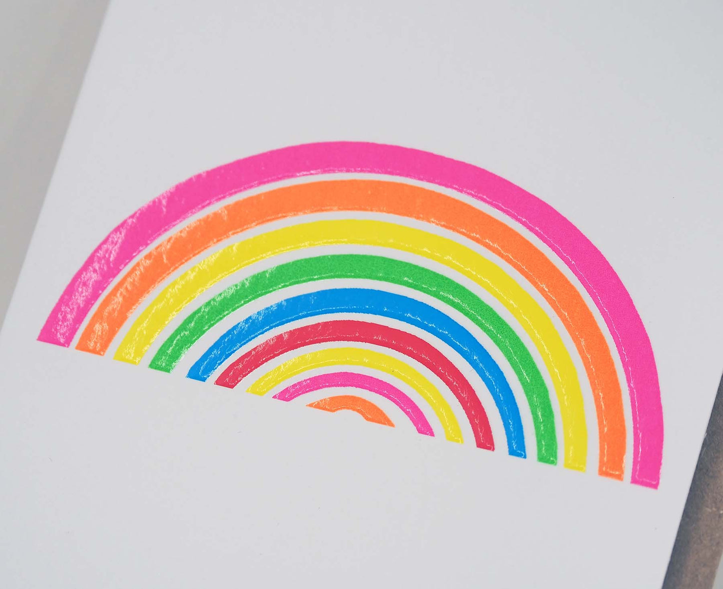 Rainbow embossed mini card