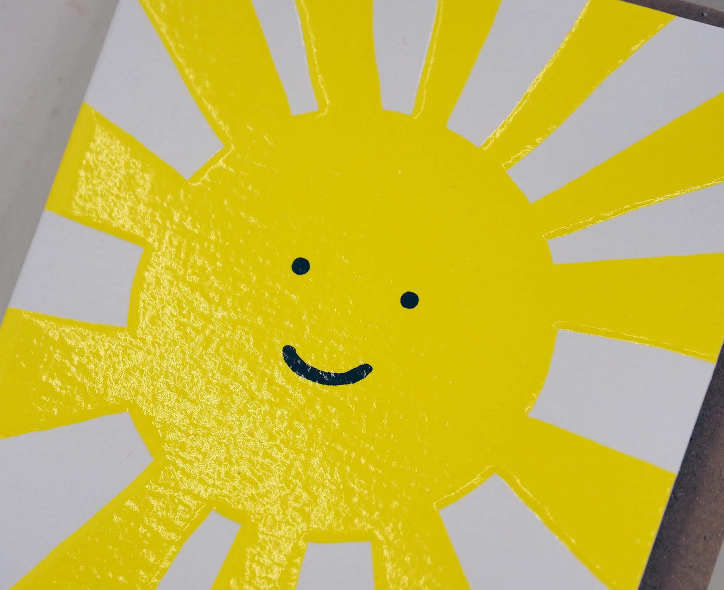 Happy Sun embossed mini card