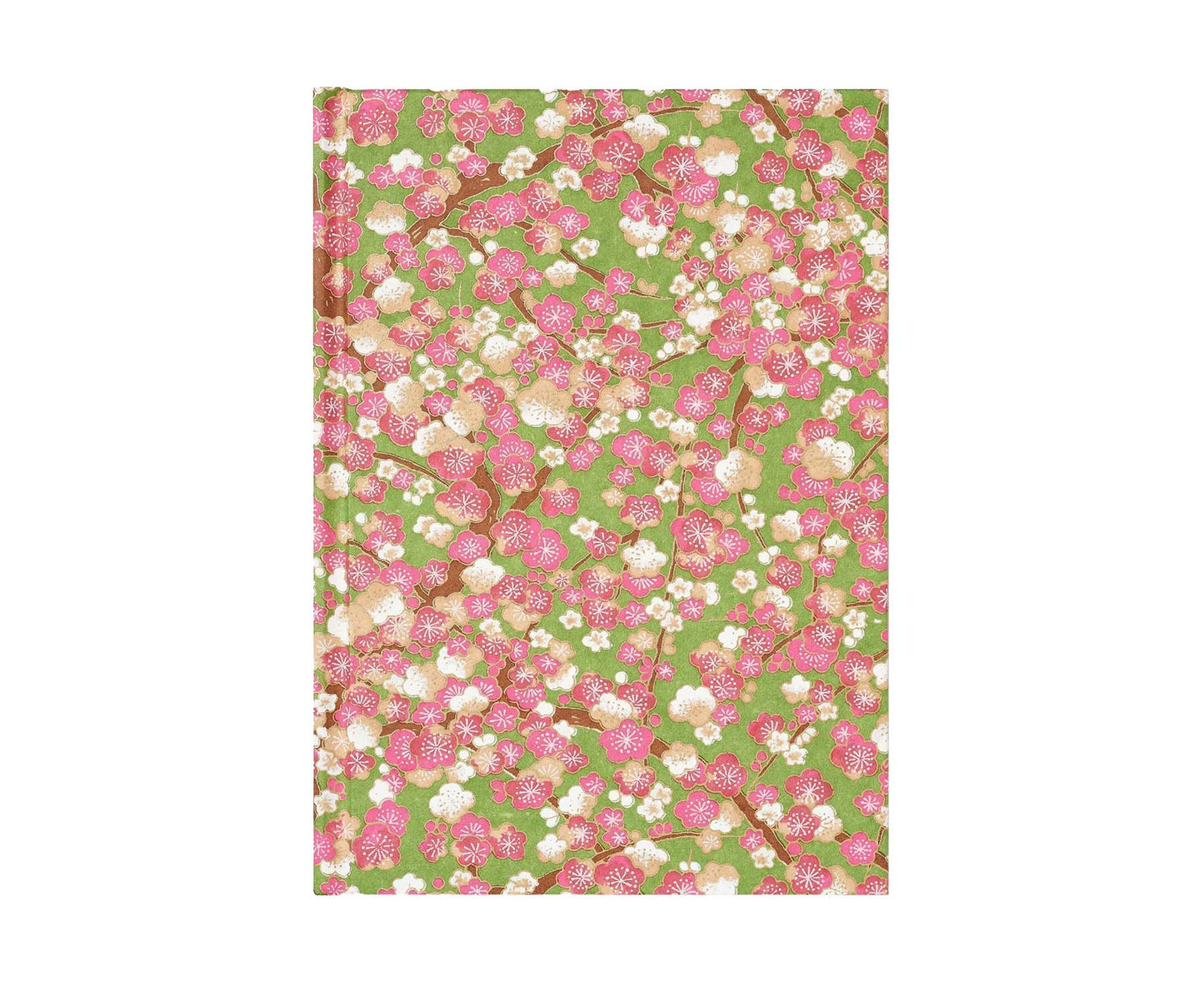 A5 Hardback Heritage Notebook Pink Blossom Plain Pages