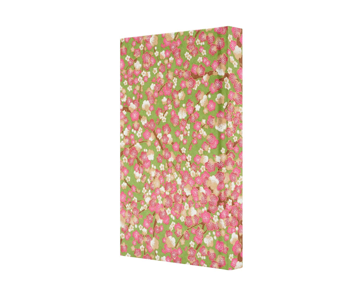 A5 Hardback Heritage Notebook Pink Blossom Plain Pages