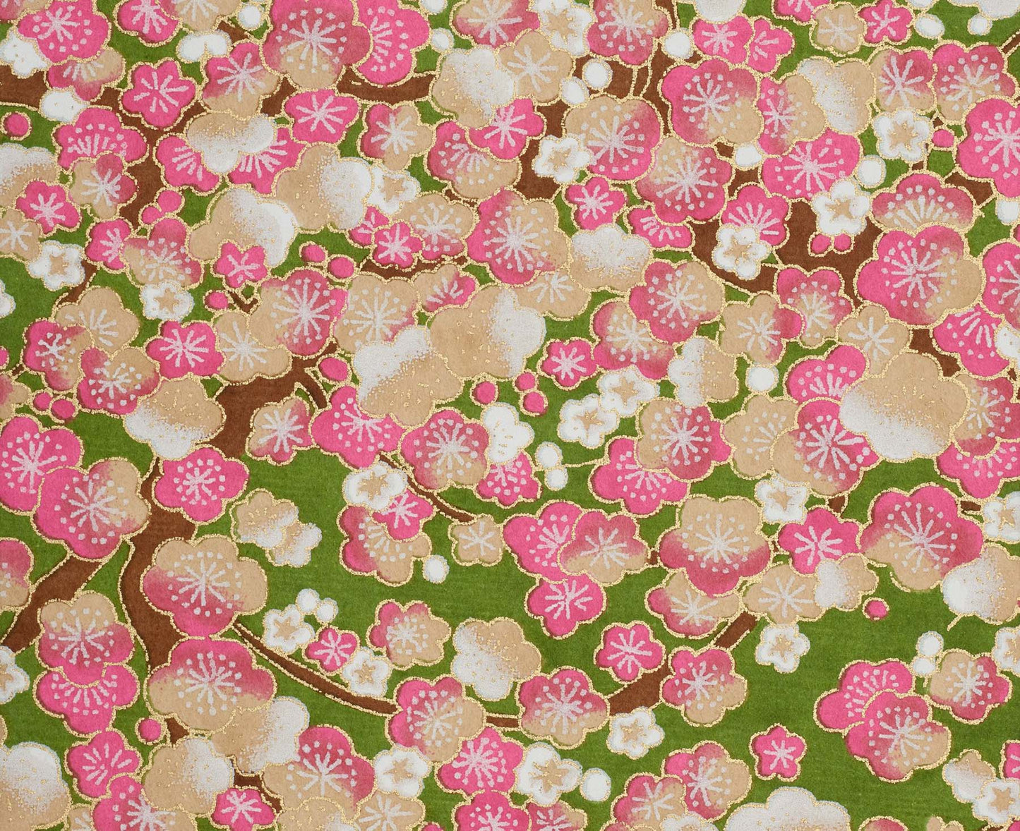 A5 Hardback Heritage Notebook Pink Blossom Plain Pages