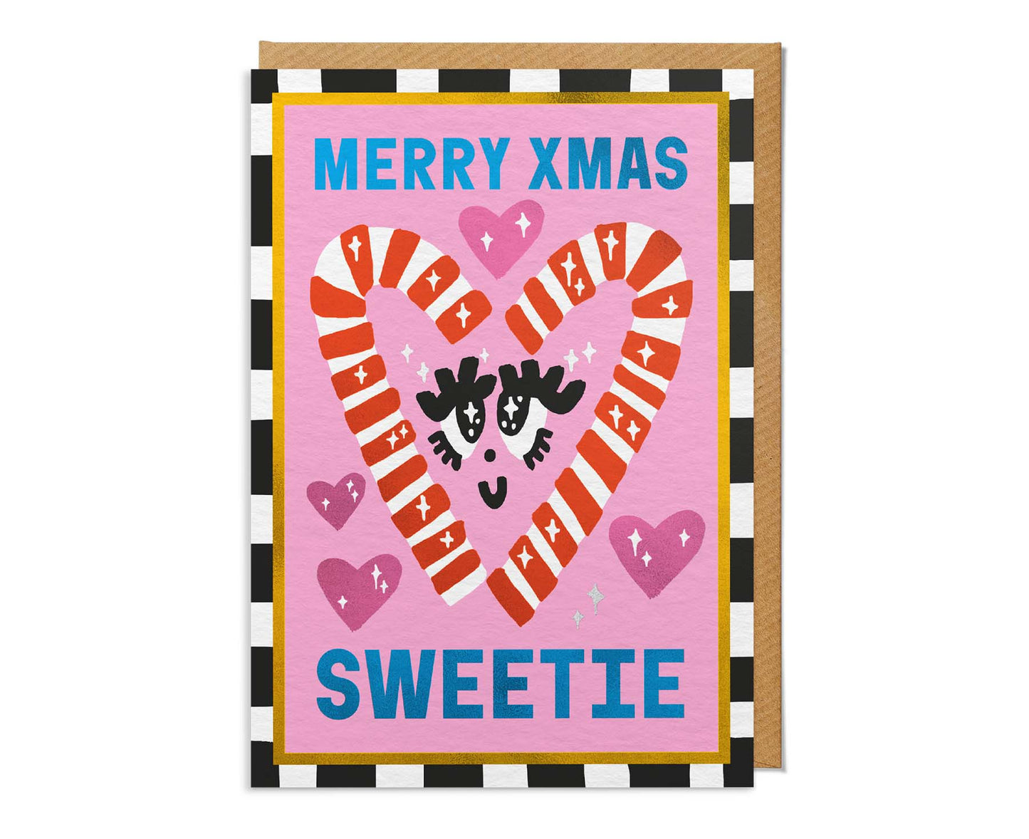 Merry Xmas, Sweetie Candy Cane Foiled Christmas Card