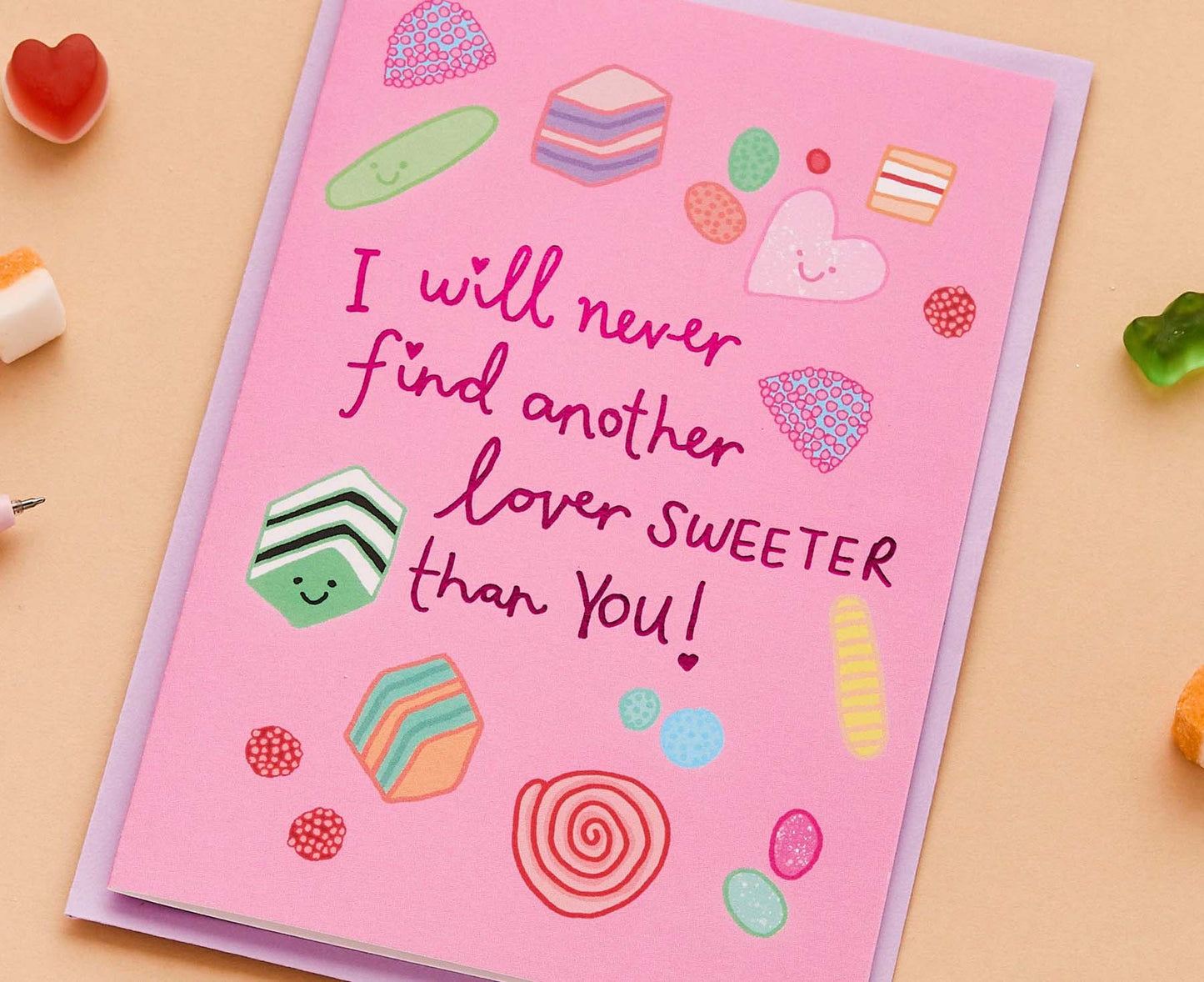 Sweet Lover Pink Foiled Anniversary / Valentine's Card