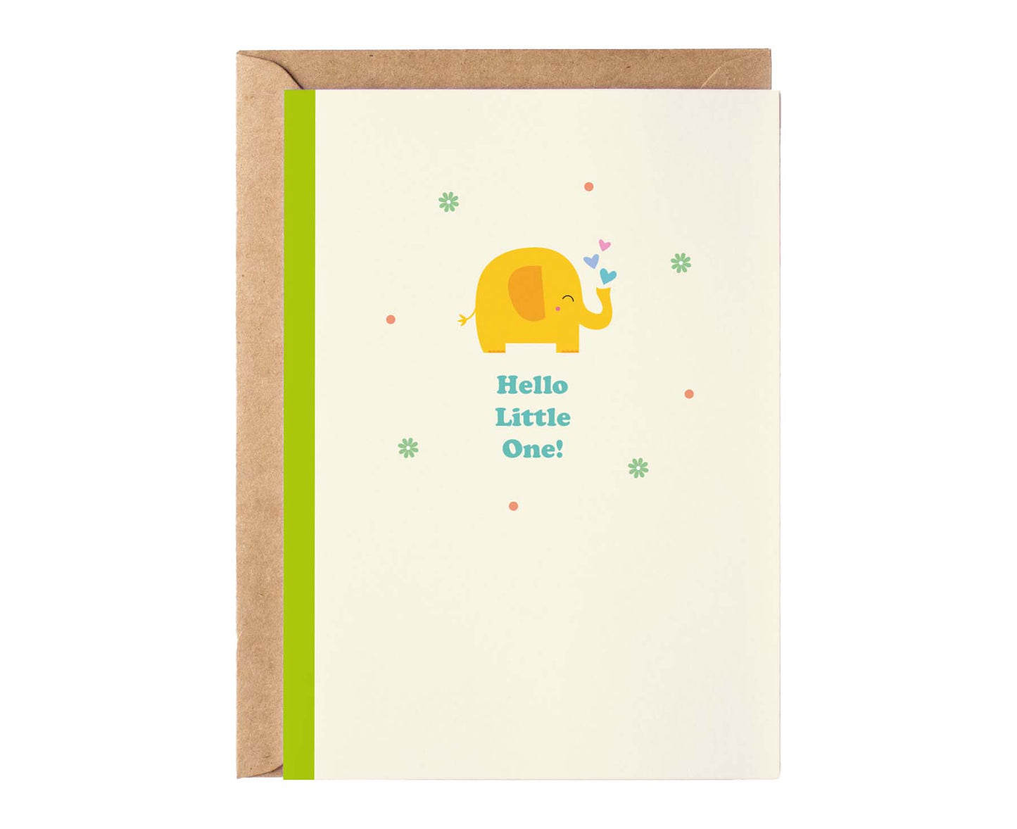 Hello Little One Elephant New Baby Card