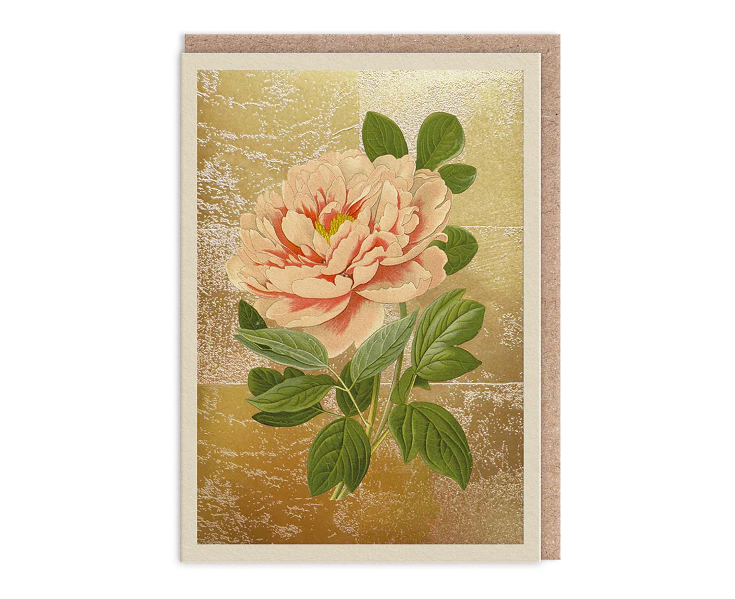 Tree Peony Gold Foiled Art Card